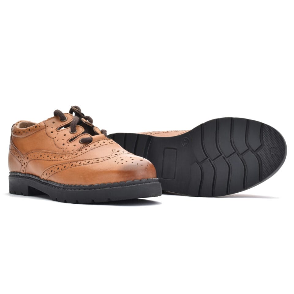 Boys Brown Ghillie Brogues 